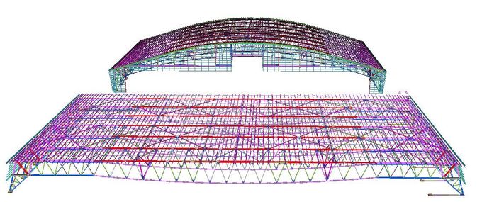 Стадион 5 хоккея Колумбии конструкции стальной структуры ранга Q355B полуфабрикат
